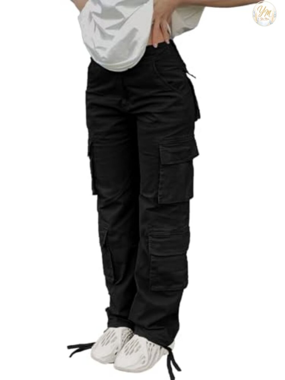 Women's Baggy Y2K Cargo Pants High Waisted Straight Wide Leg Streetwear Pants